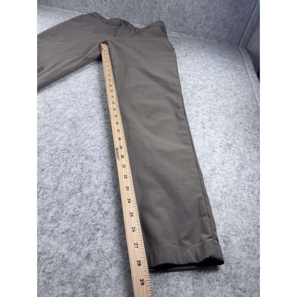 Lululemon ABC Slim-Fit Trousers Brown 28 Men's Pull-On Slash Pockets‎ Stretch